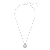Sublima pendant, White, Rhodium plated